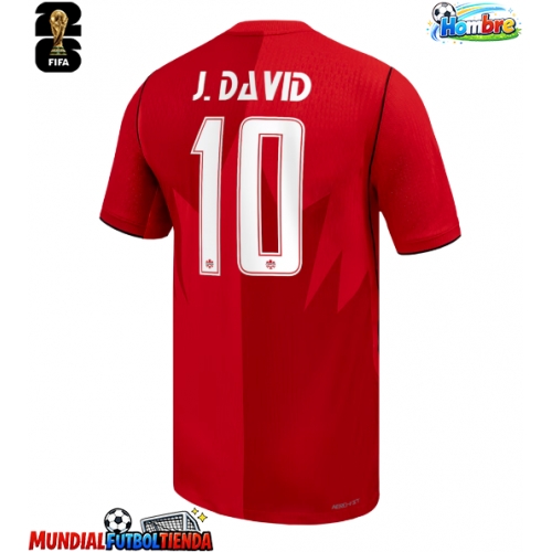 Camiseta Canadá Jonathan David #10 Primera Equipación Replica Mundial 2026 mangas cortas